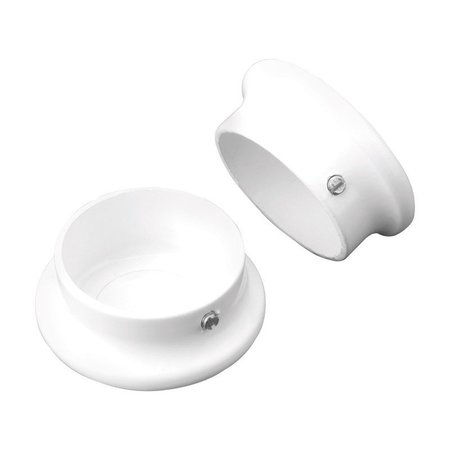 KNAPE & VOGT Pr Wht Pole End Caps CD-0017-WT